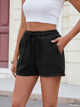 Florira Texture Drawstring Shorts OutfitFlow